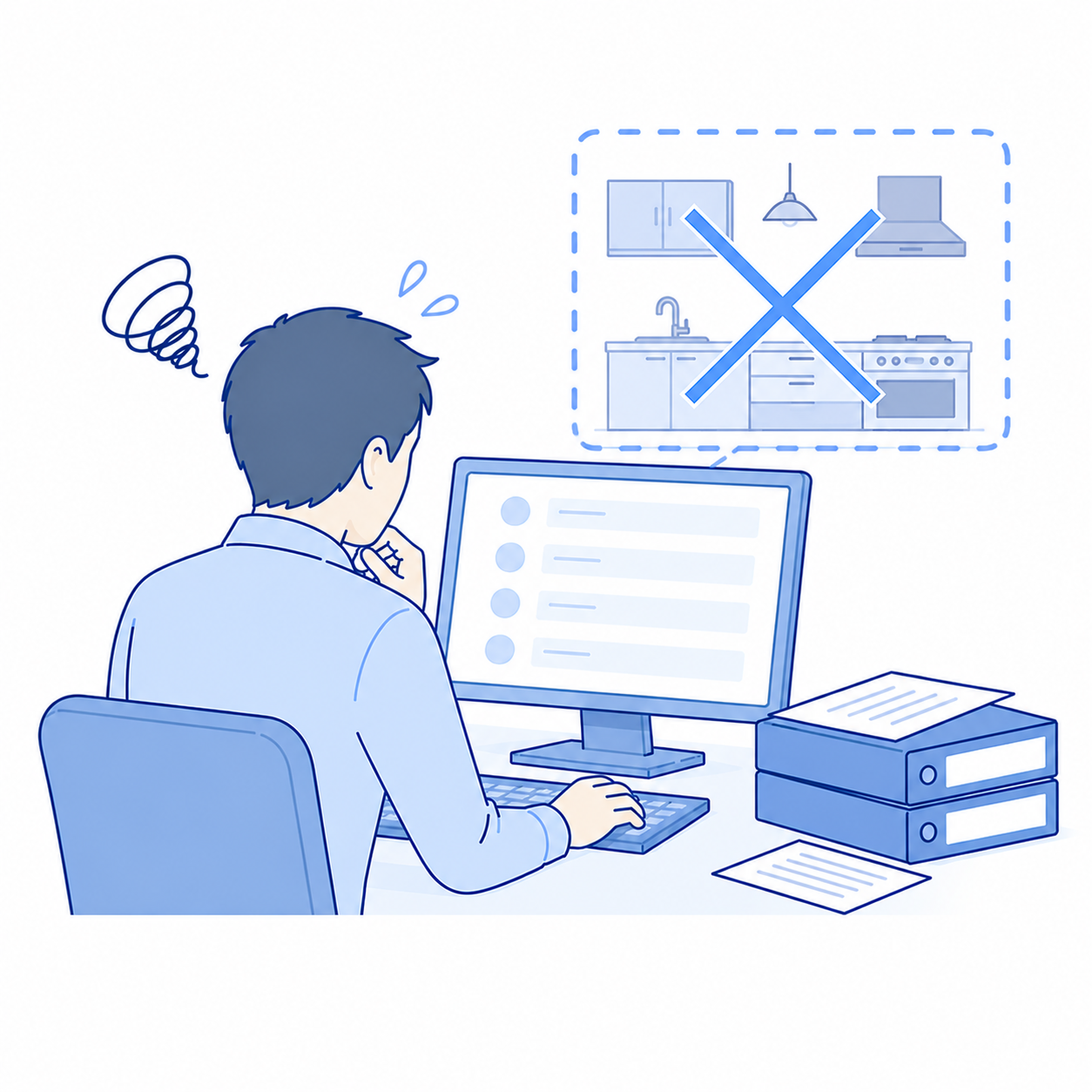 是正状況が見えないイメージ